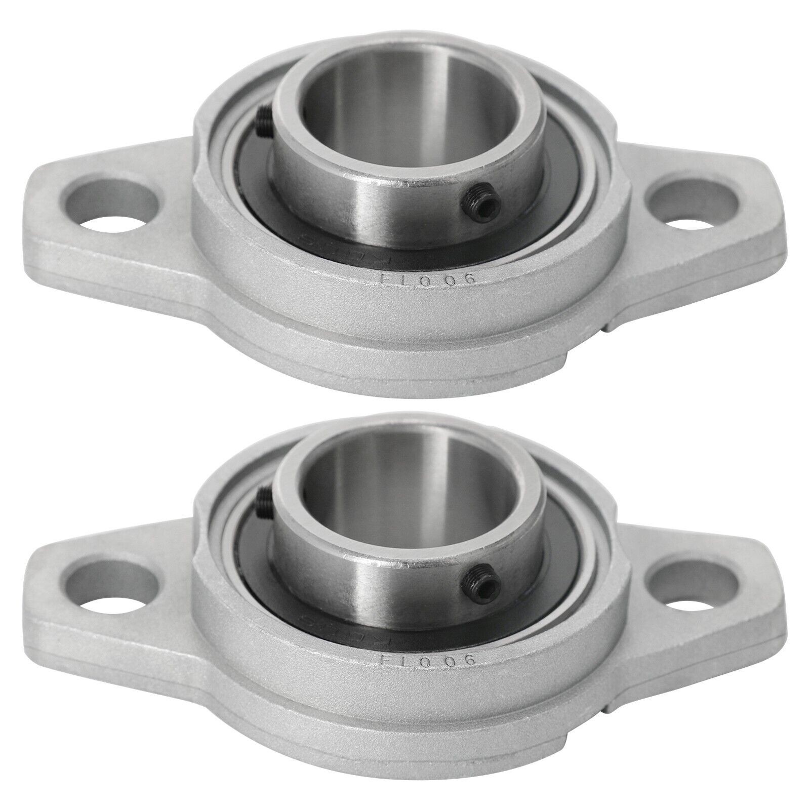 2PC 20mm 25mm 30mm Bore Mounted Shaft Support Flange Pillow Block Bearings kit