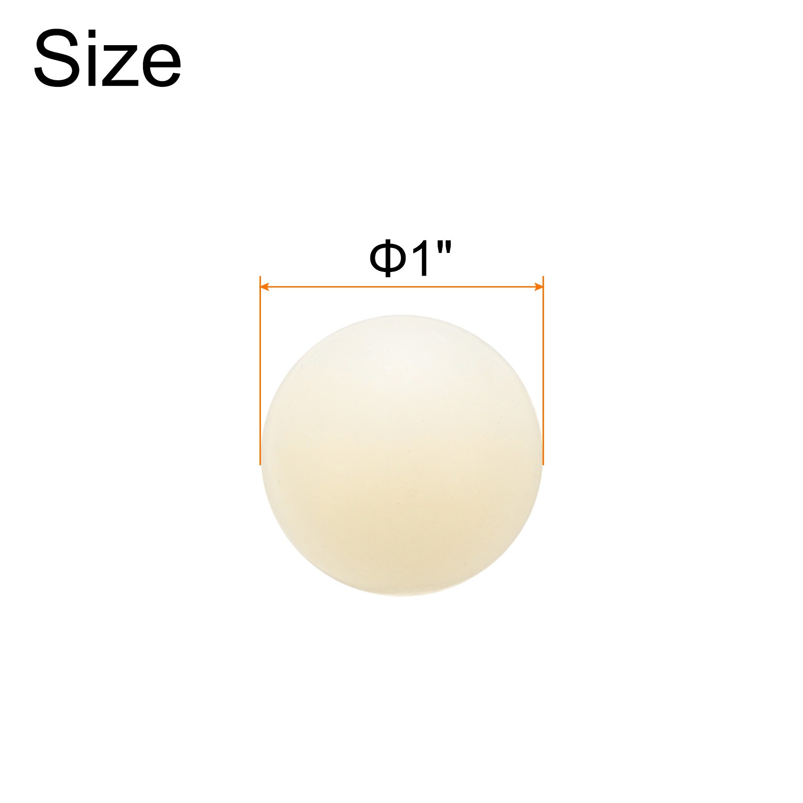 10pcs Nylon Bearing Balls 1″ 25.4mm Solid Plastic Ball