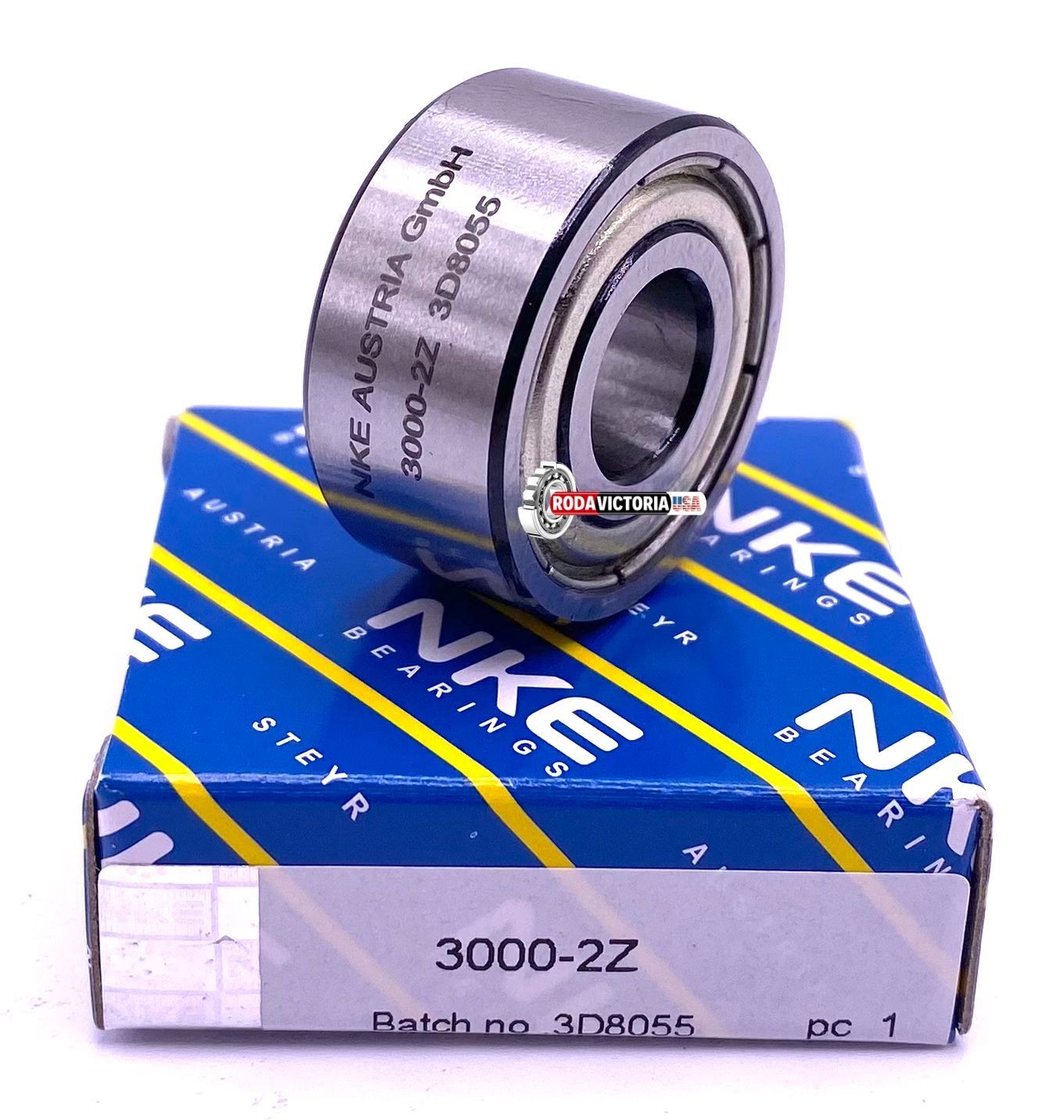 NKE 3000 ZZ Double Row Angular Contact Ball Bearing, Metal Shielded 10x26x12 mm