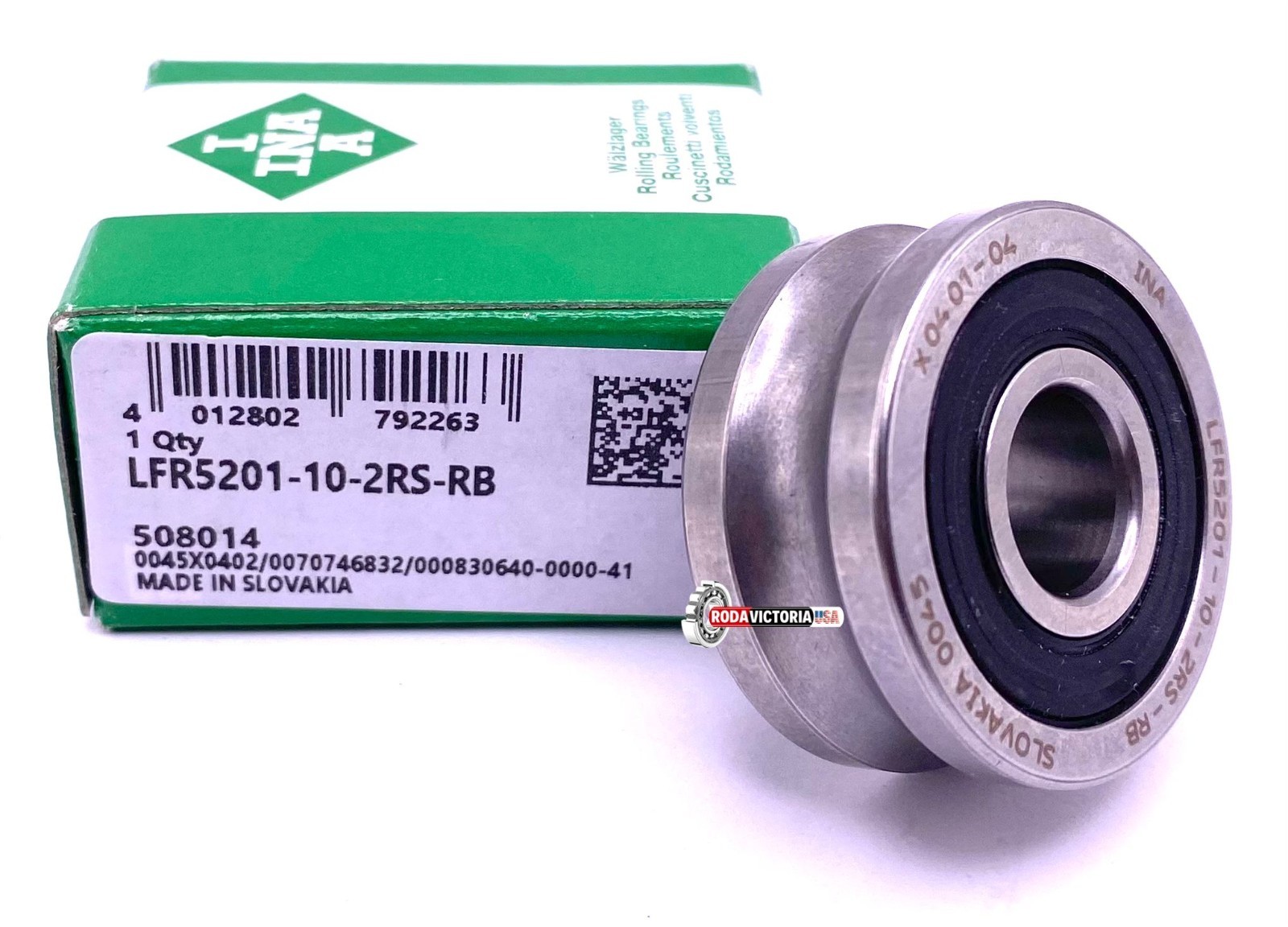 INA LFR5201 10 2RS RB Track Roller, Double Row Bearing 12x35x15.9 mm