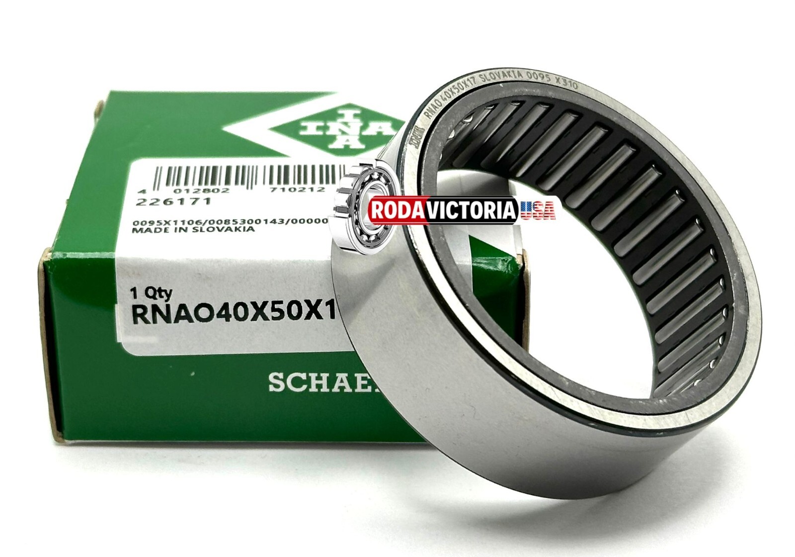 INA RNAO40X50X17 NEEDLE ROLLER BEARING AND CAGE ASSEMBLY 40x50x17 mm