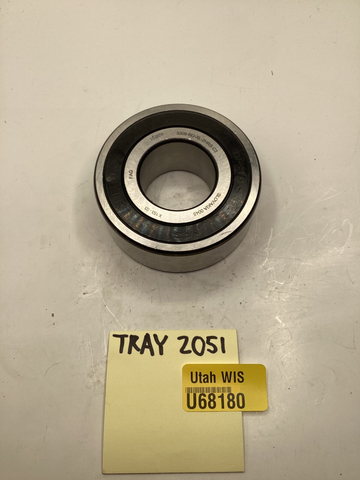 FAG 3309-BD-XL-2HRS-C3 Double Row Angular Contact Bearing Black Silver