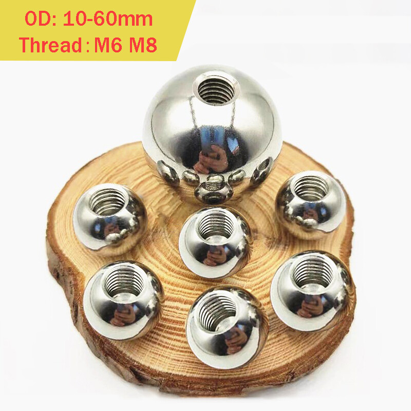 M6-M8 Half-Hole Thread Ball Bearing Stainless Steel Threaded Round Steel Beads