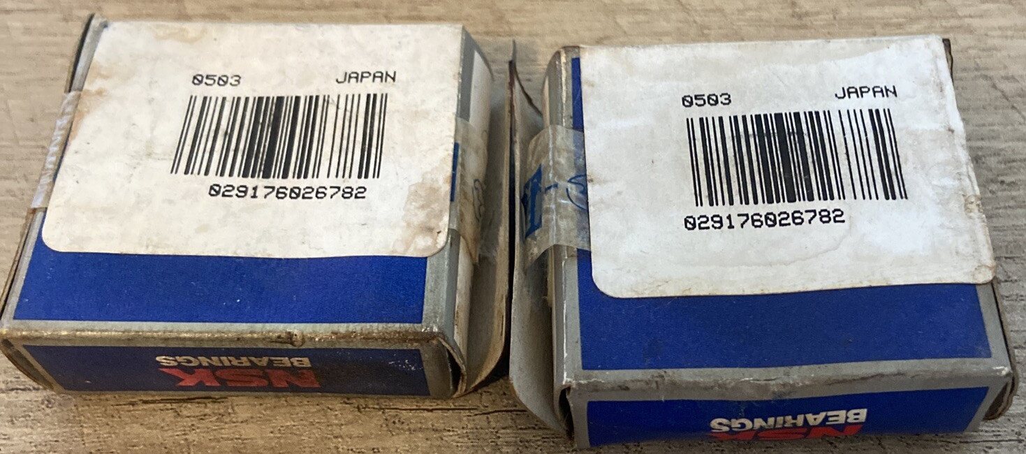 (2) 6904 ZZ NSK Shielded Bearings NEW Old Stock
