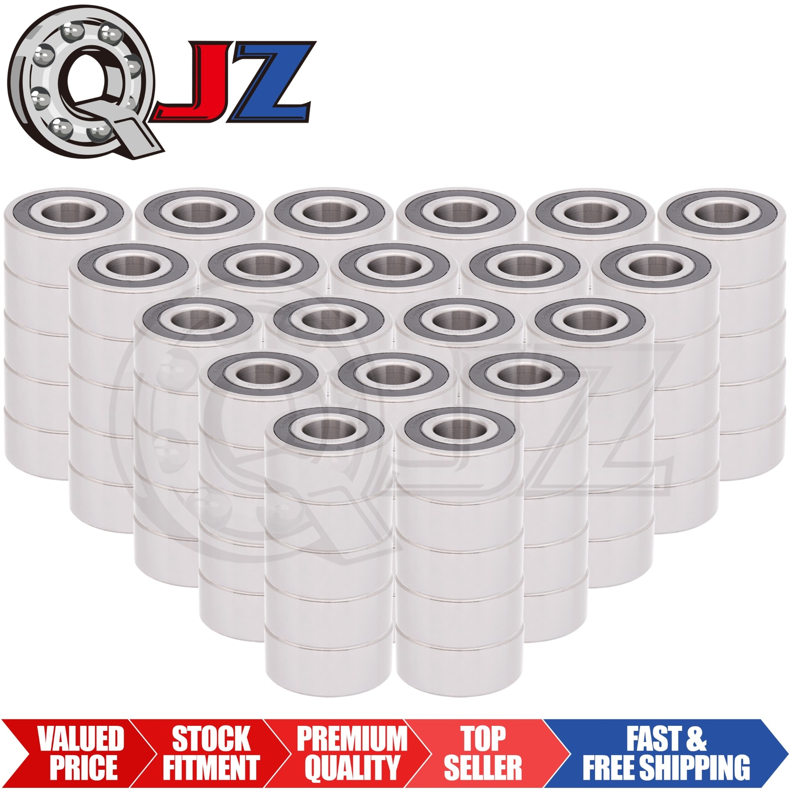 [Qty.100] 5305-2RS Angular Contact Ball Bearing [25mm Bore x 62mm OD x 25.4mm W]