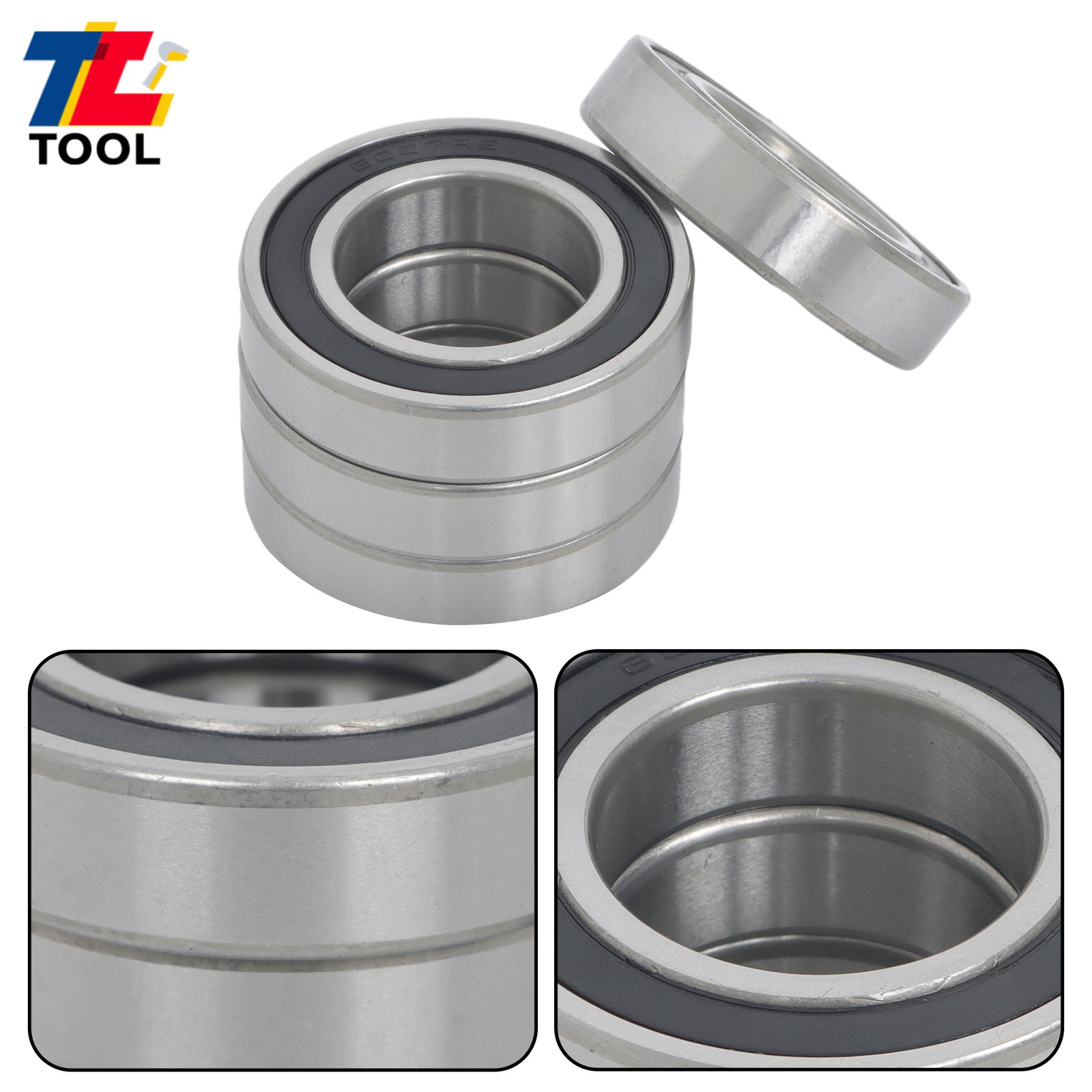 Industrial 6007-2RS Bearings 10pcs 35x62x14mm Double Sealed