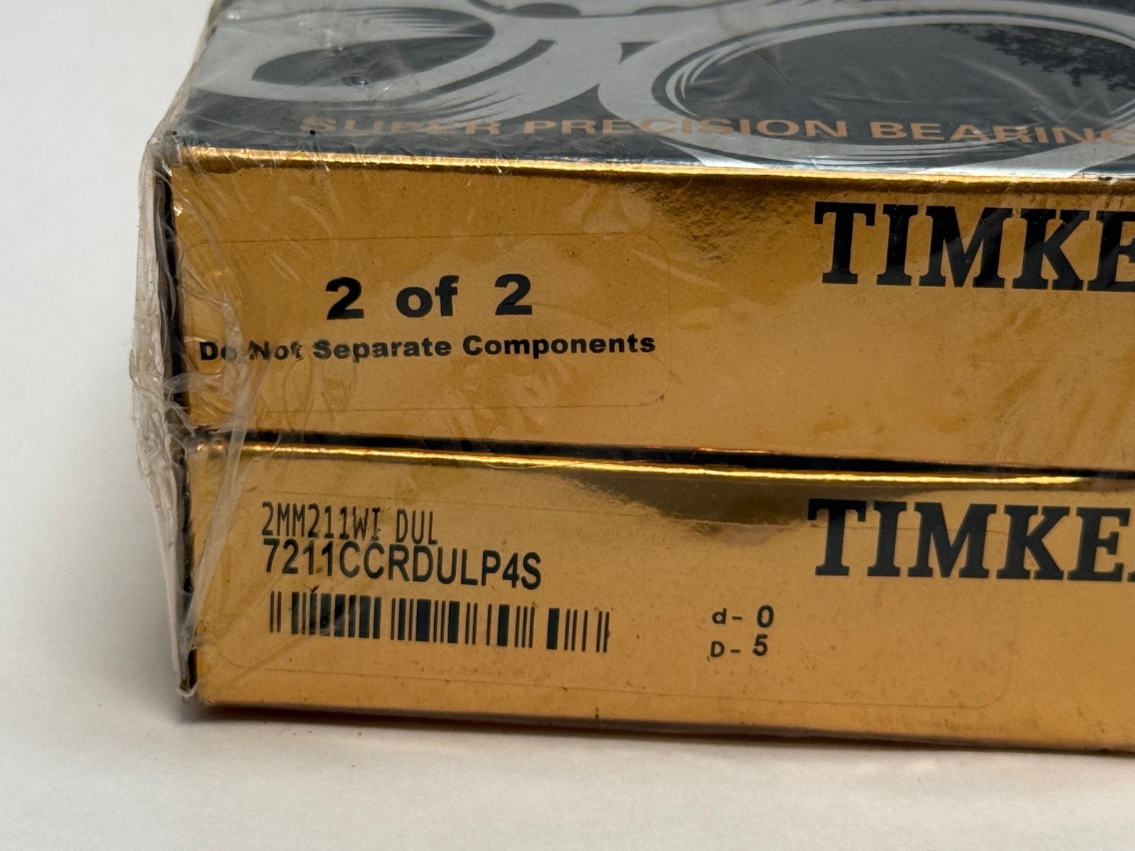 Timken 2MM211WI-DUL Angular Bearing 55x100x21mm 7211CCRDULP4S 2 Pcs