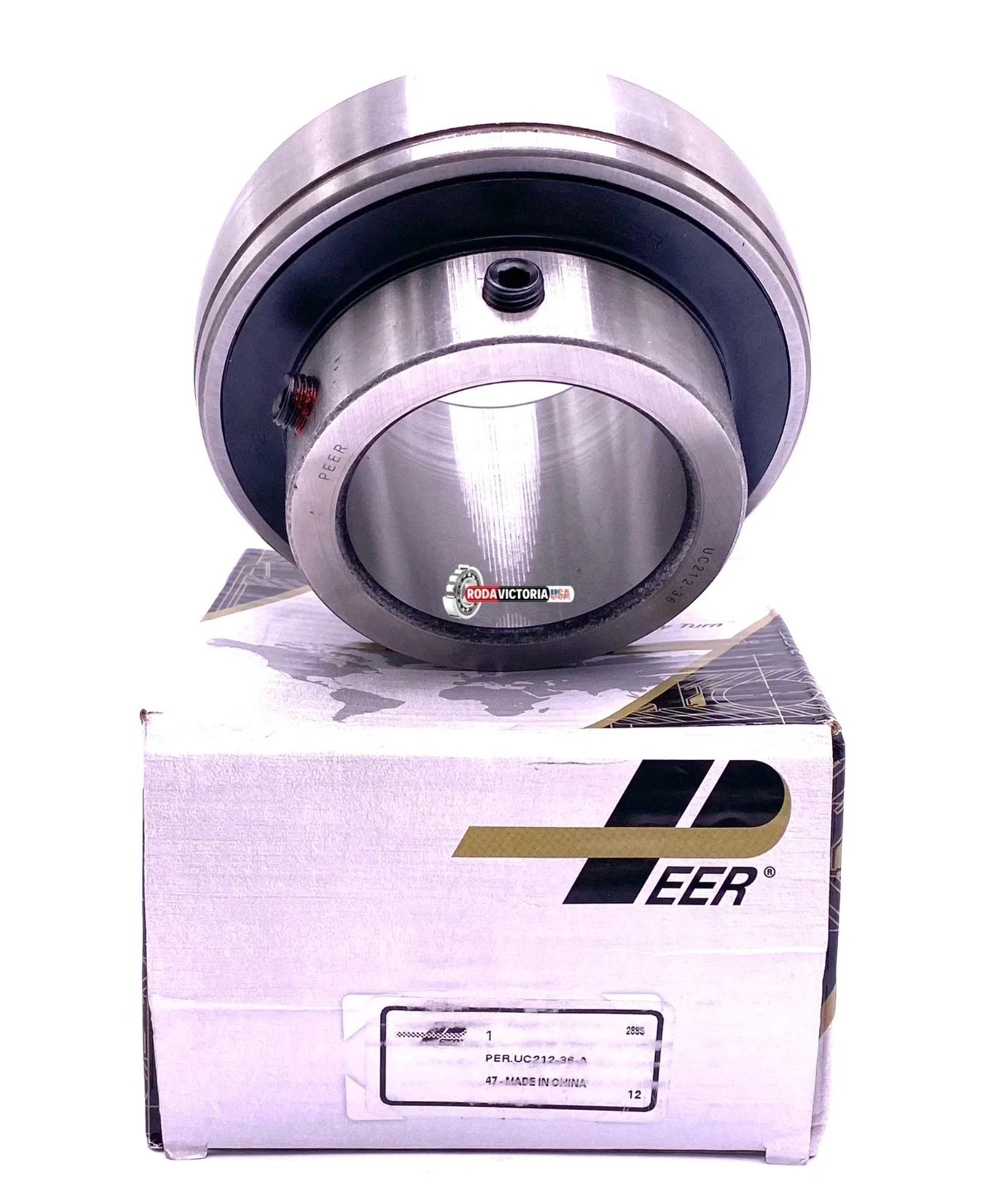 PEER UC212-36 A Insert Ball Bearing for Housings YAR212-204 2F 2 1/4″ Bore
