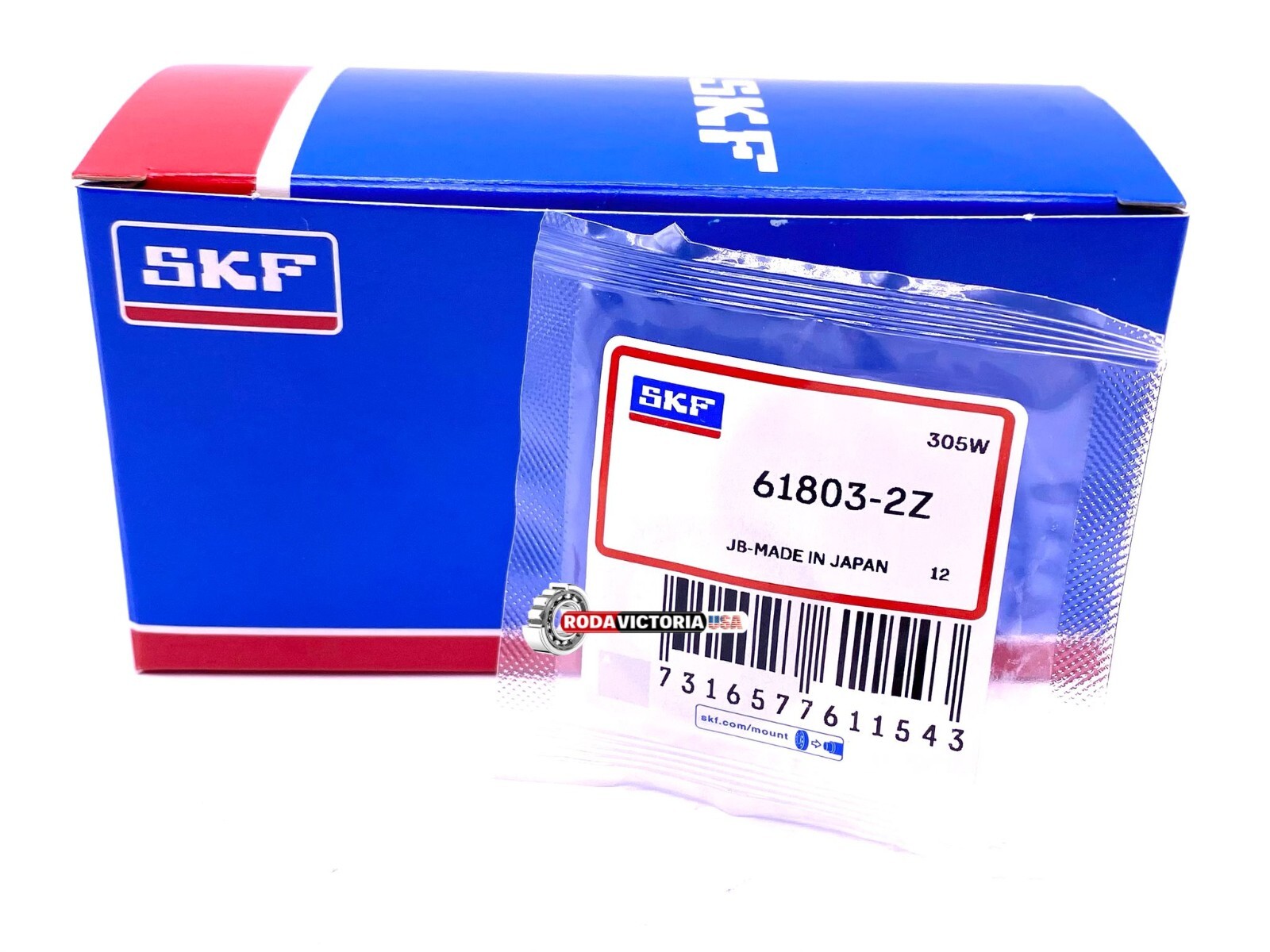 SKF 61803 ZZ Deep Groove Ball Bearing, Metal Shielded 6803-ZZ 17x26x5 mm
