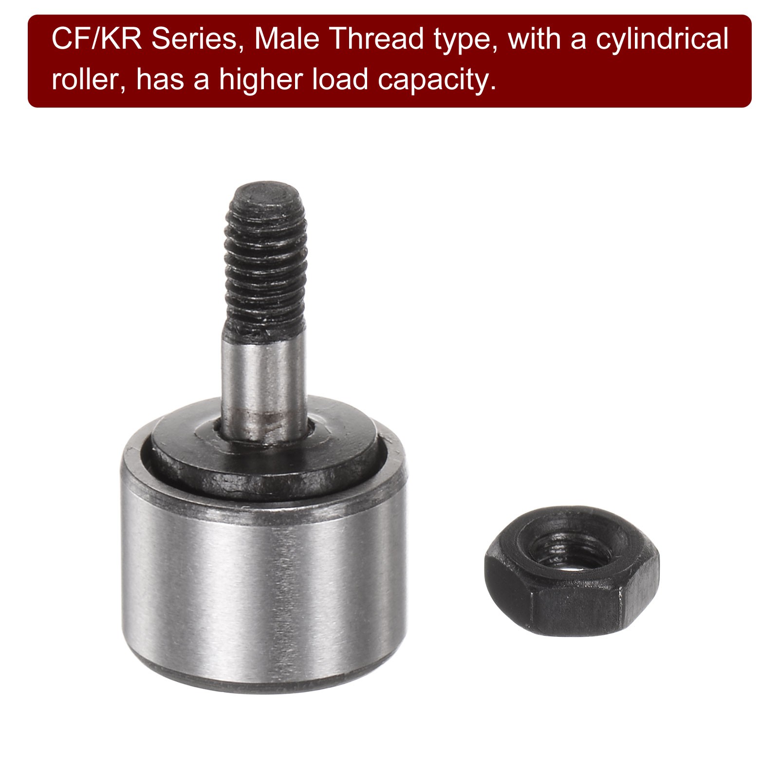 4pcs CF3 Cam Follower KR10 Needle Roller Bearing M3x0.5mm Male Thread