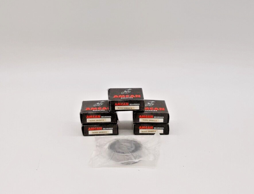 AMCAN 6203 2RSC3 Ball Bearing – Lot of 5
