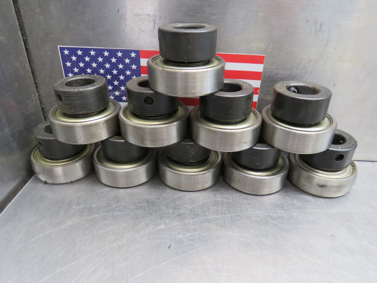 FYH SAA202-10F Ball Bearing + Collar (Lot of 10)