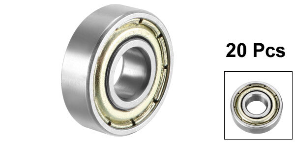20pcs Deep Groove Ball Bearing 695ZZ Double Shield 5mm x 13mm x 4mm Carbon Steel