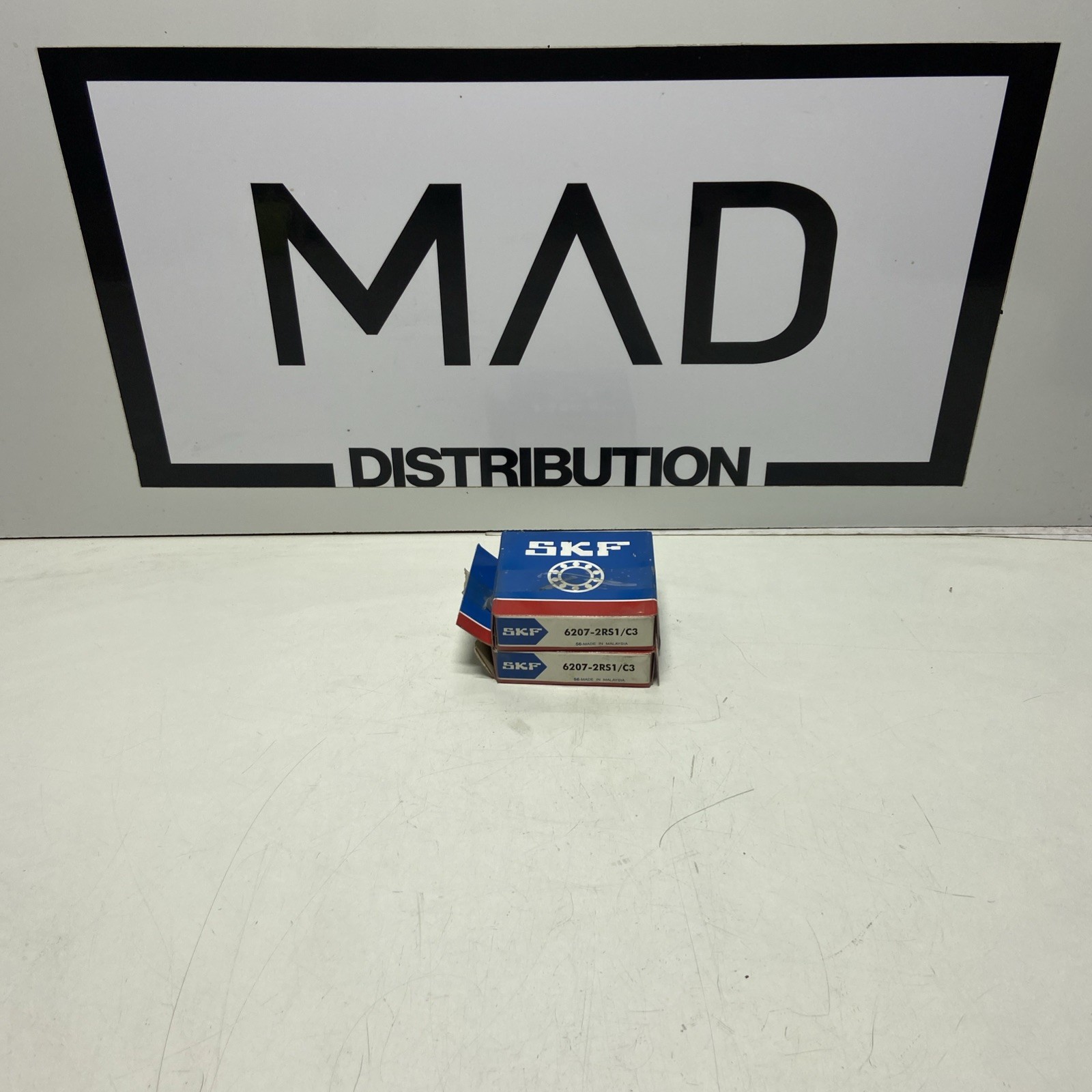 Lot Of 2. SKF 6207-2RS1 C3 Double Rubber Seal Ball Bearing