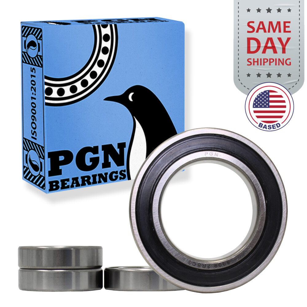 (4) 6009-2RS Premium Rubber Seal Ball Bearing C3 EMQ, 45x75x16, 6009 2RS 6009rs