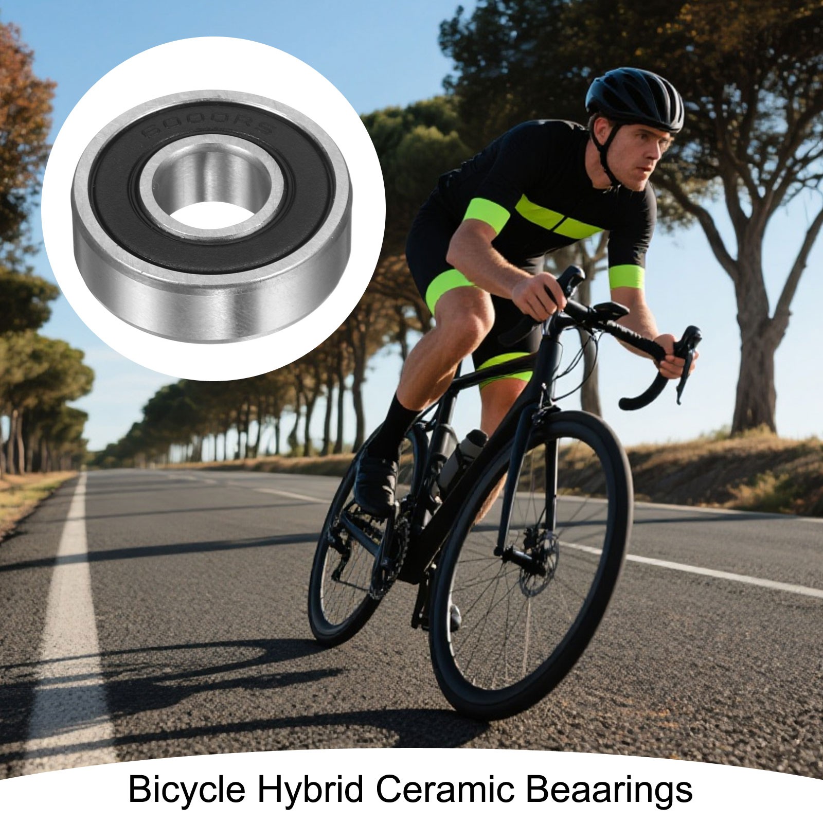 6000-2RS Hybrid Ceramic Deep Groove Ball Bearings 10x26x8mm(ABEC5)