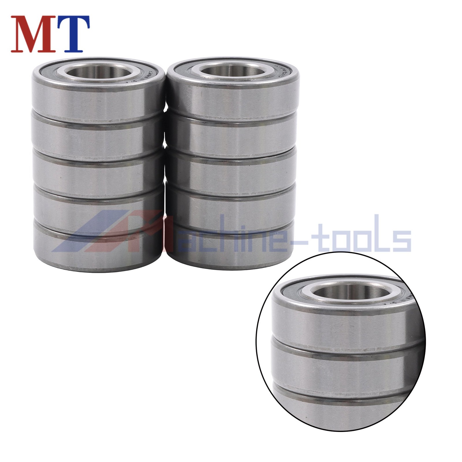 10 Pcs 6004-2RS C3 Bearing 20x42x12mm Premium Rubber Sealed Industrial Grade