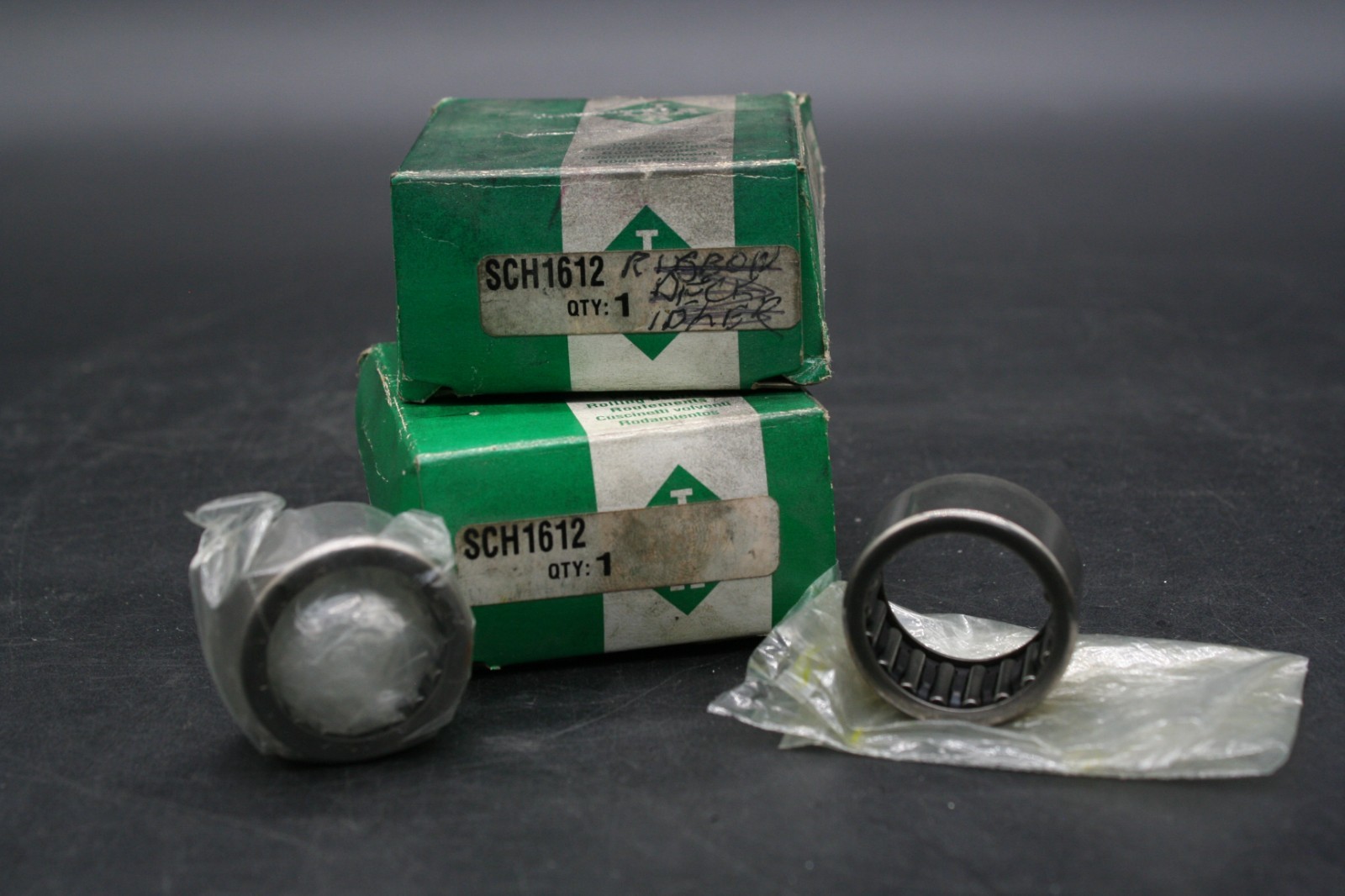 Two (2) INA SCH1612 Drawn Cup Needle Roller Bearings 1″ x 1.313″ x 0.75″ USA NEW