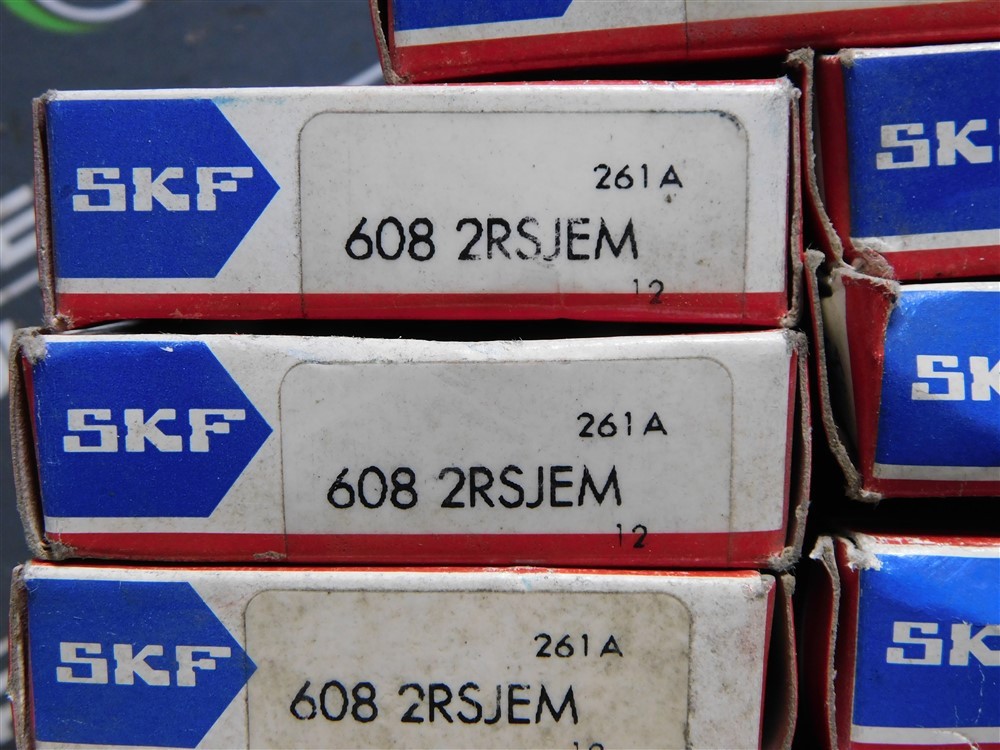 NEW Lot of 9 SKF 608 2RSJEM Deep Groove Ball Bearings 8mm Bore 22mm OD 7mm W