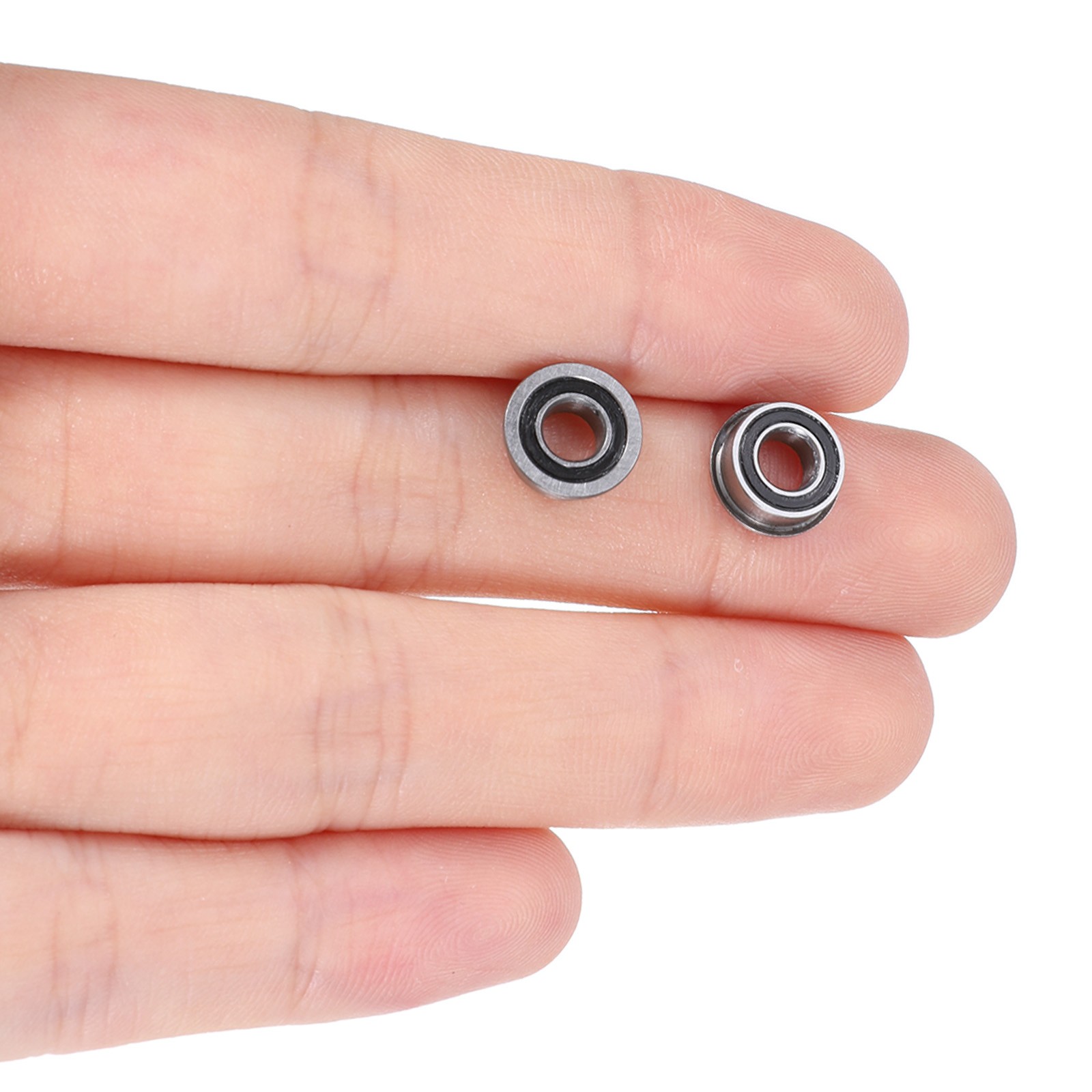 MF63-2RS Flanged Ball Bearing 3x6x2.5mm Double Sealed Chrome Steel Bearings 4pcs