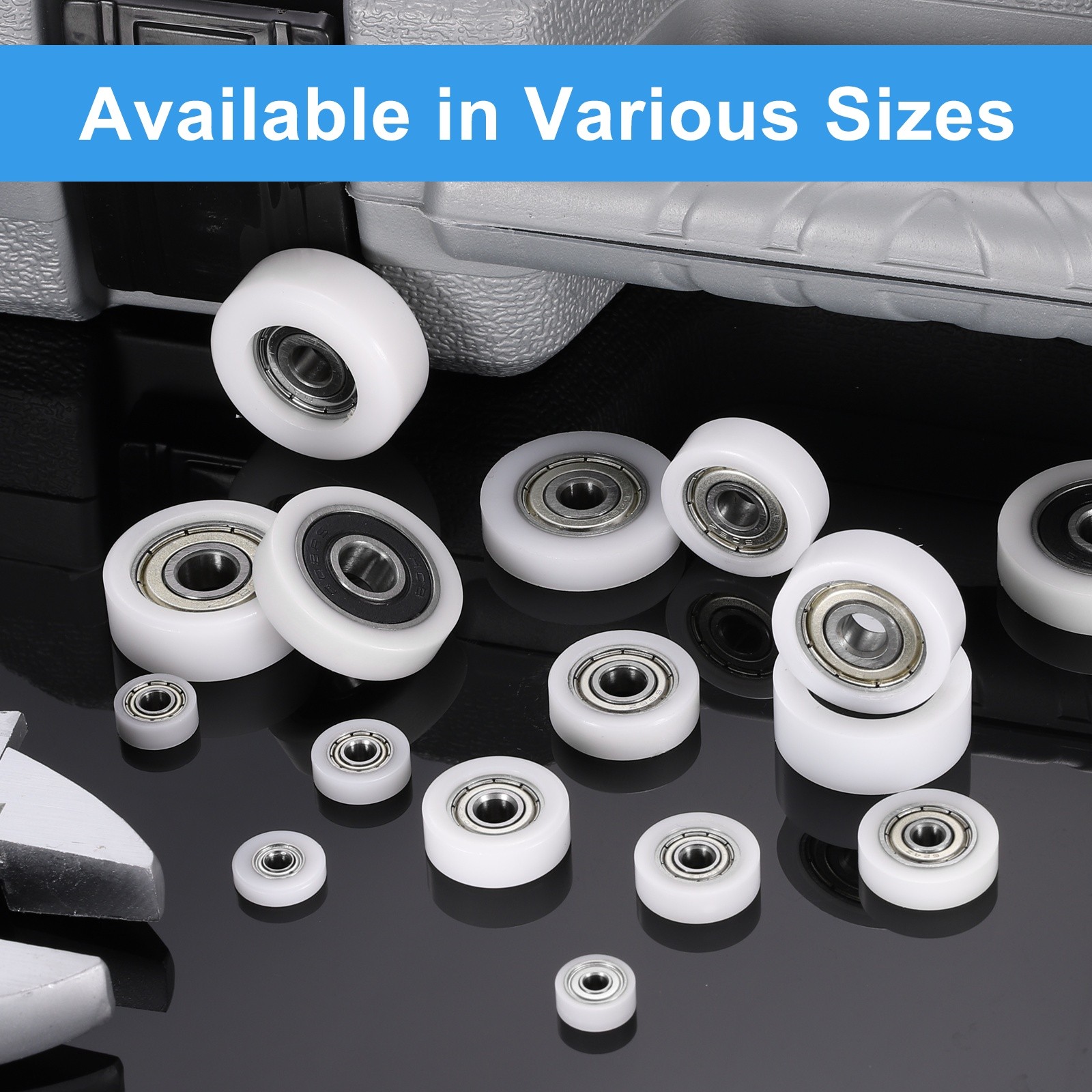 4Pcs 683ZZ Ball Bearing 3x12x3mm Double Metal Shielded Chrome Steel, White