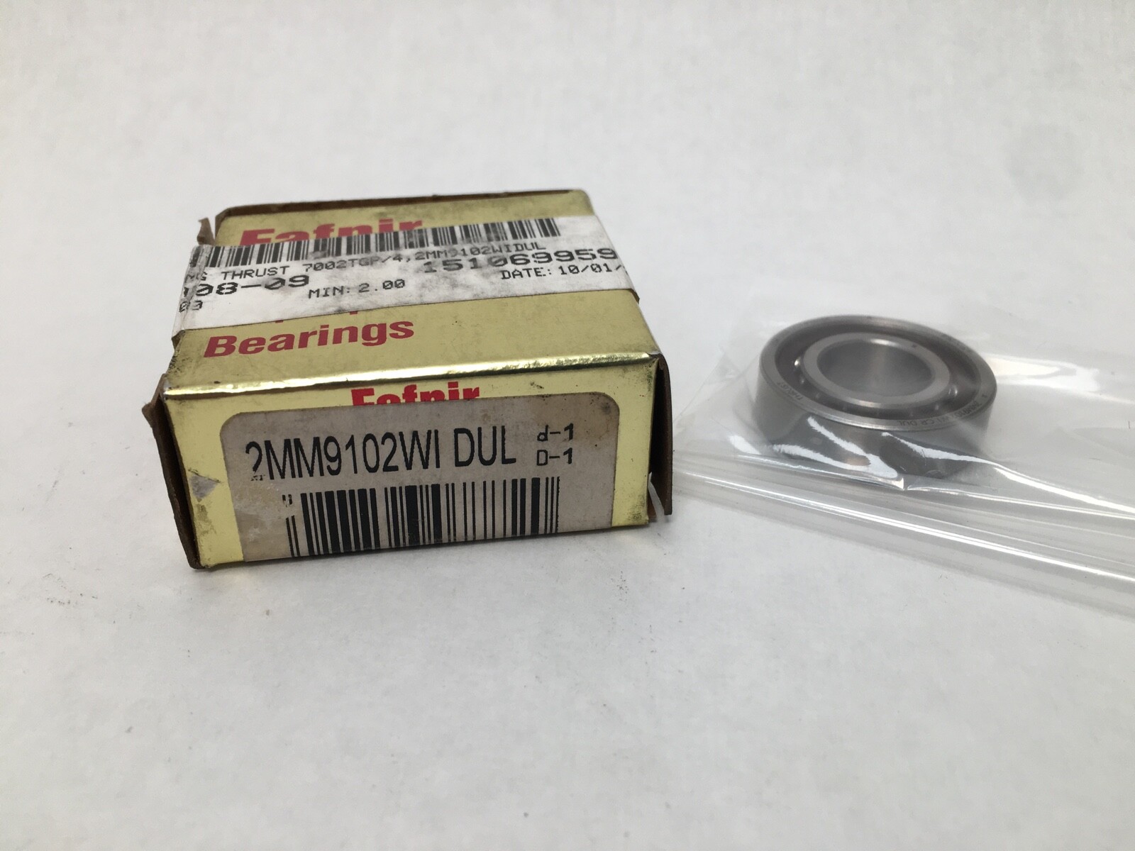 FAFNIR 2MM9102WI-DUL Angular Contact Bearing 15x35x11mm 2MM 9102 WI USA