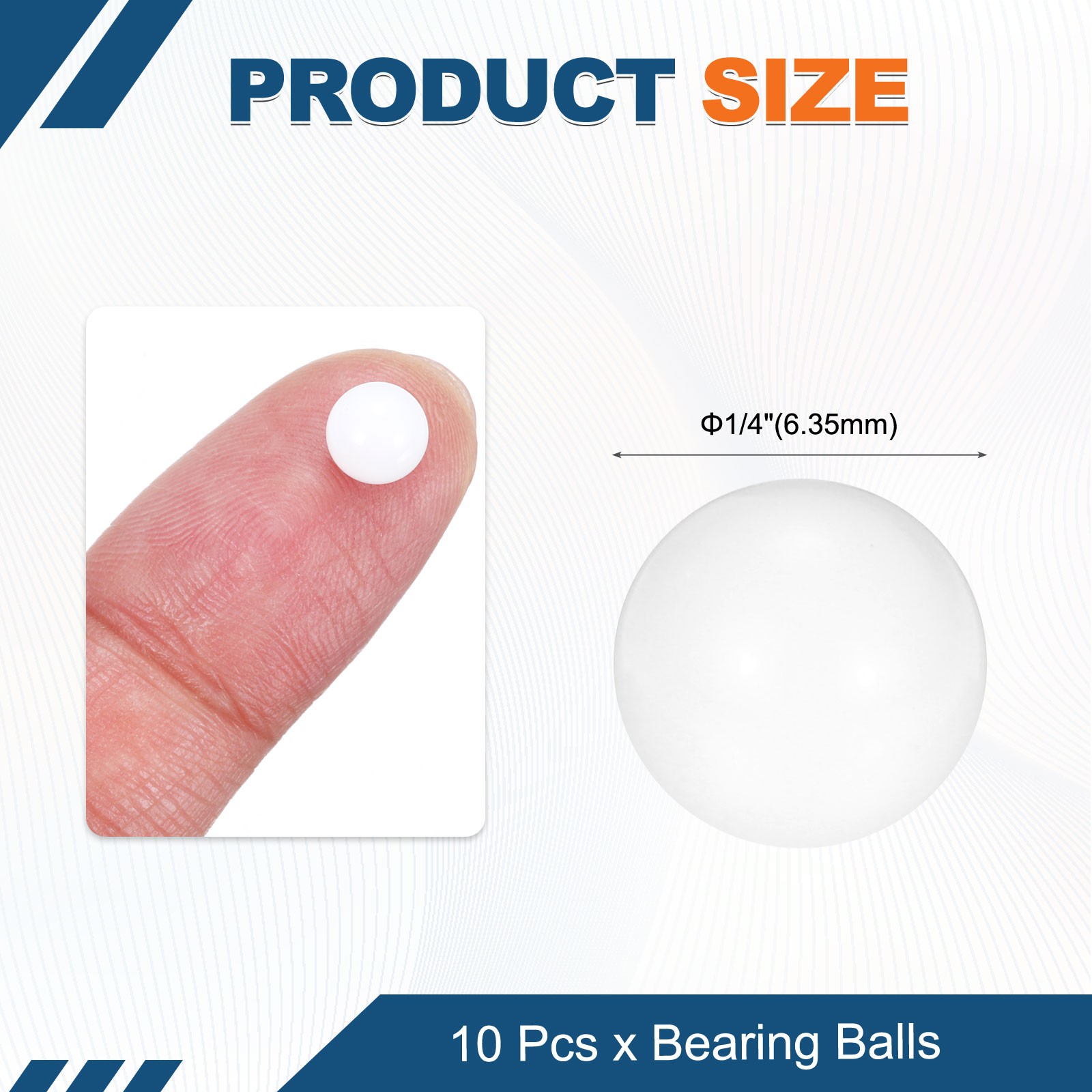 10Pcs 1/4″ (6.35mm) Ceramic Bearing Balls, for Al2O3 G10 Precision