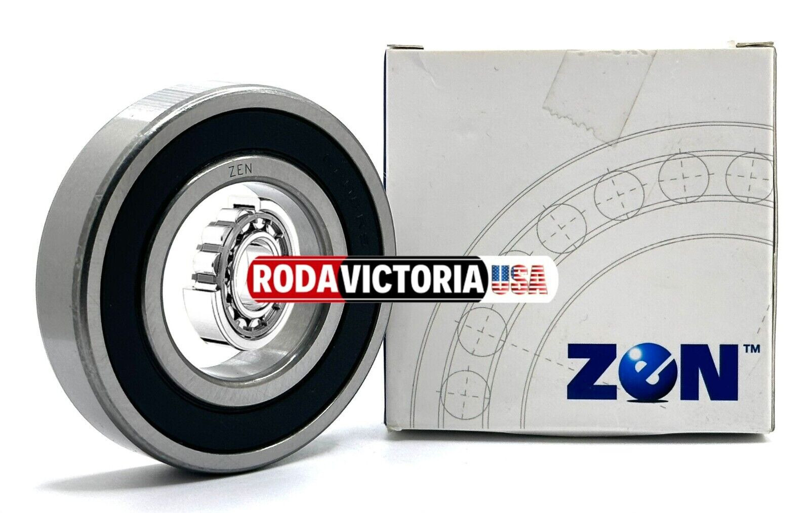 ZEN 6208 2RS C3 DEEP GROOVE BALL BEARING, RUBBER SEALED 40x80x18mm
