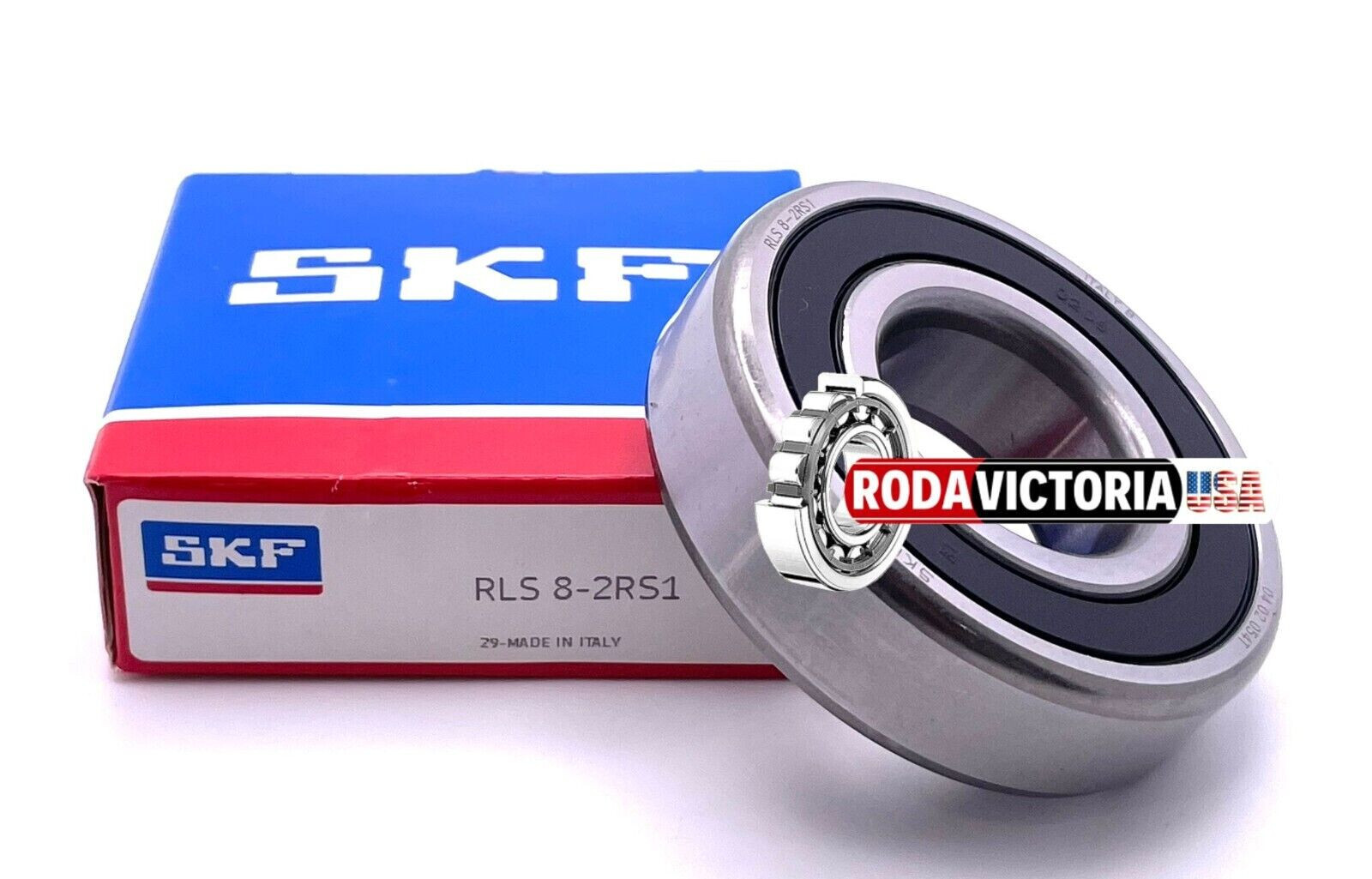 SKF RLS8-2RS1 RUBBER SEALED Bearing 25.4mm ID x 57.15mm OD x 15.875mm Wide