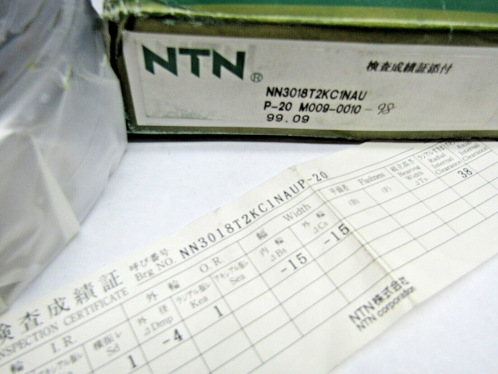 NTN NN3020T2K C1NAUP-20 100mmX 150mmX 37mm Precision Cylindrical Roller Bearing
