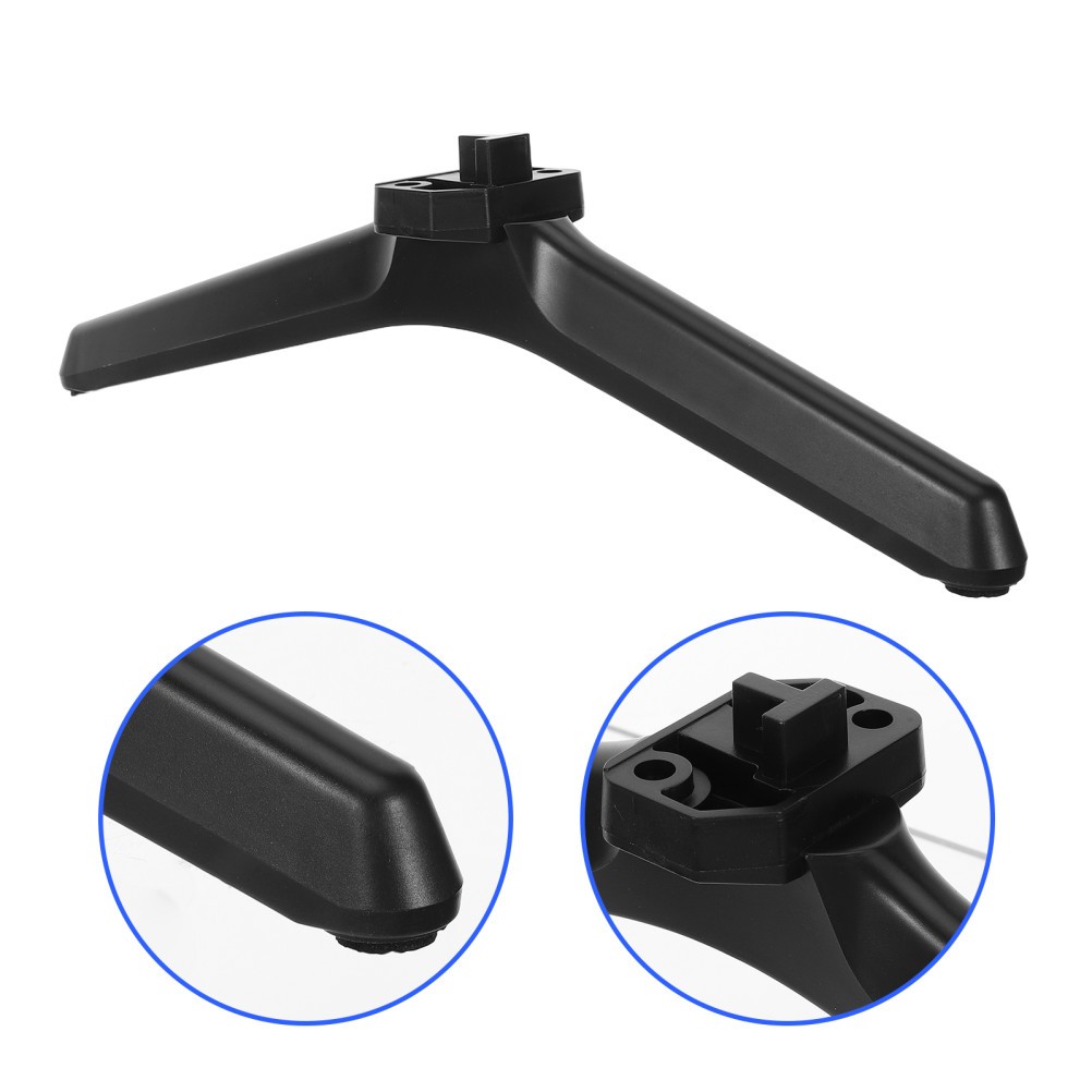1 Pair Reusable TV Stand Replacement Base Legs for Flat Screen TV Black
