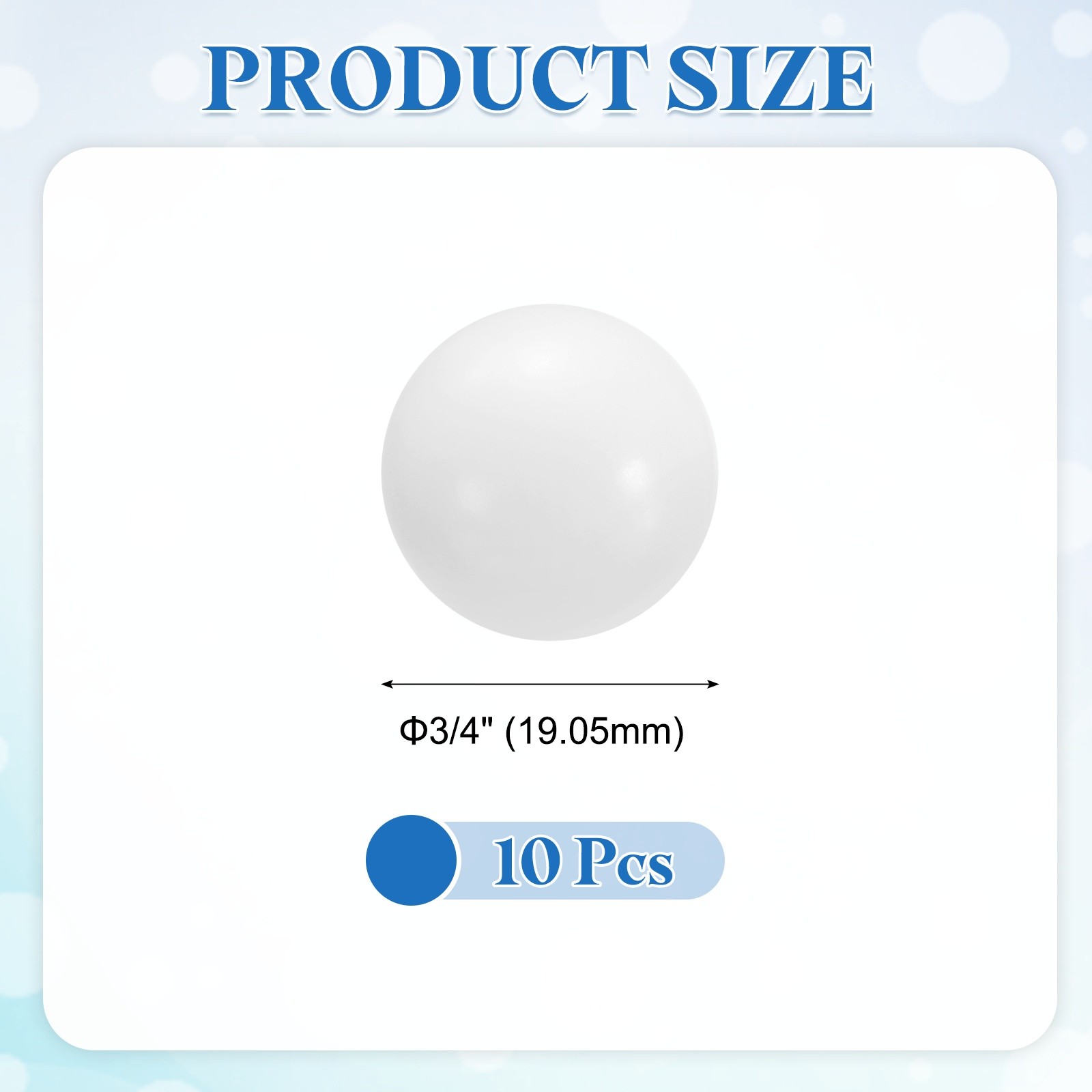 10pcs POM Bearing Balls 3/4″ 19.05mm Solid Plastic Bearing Ball