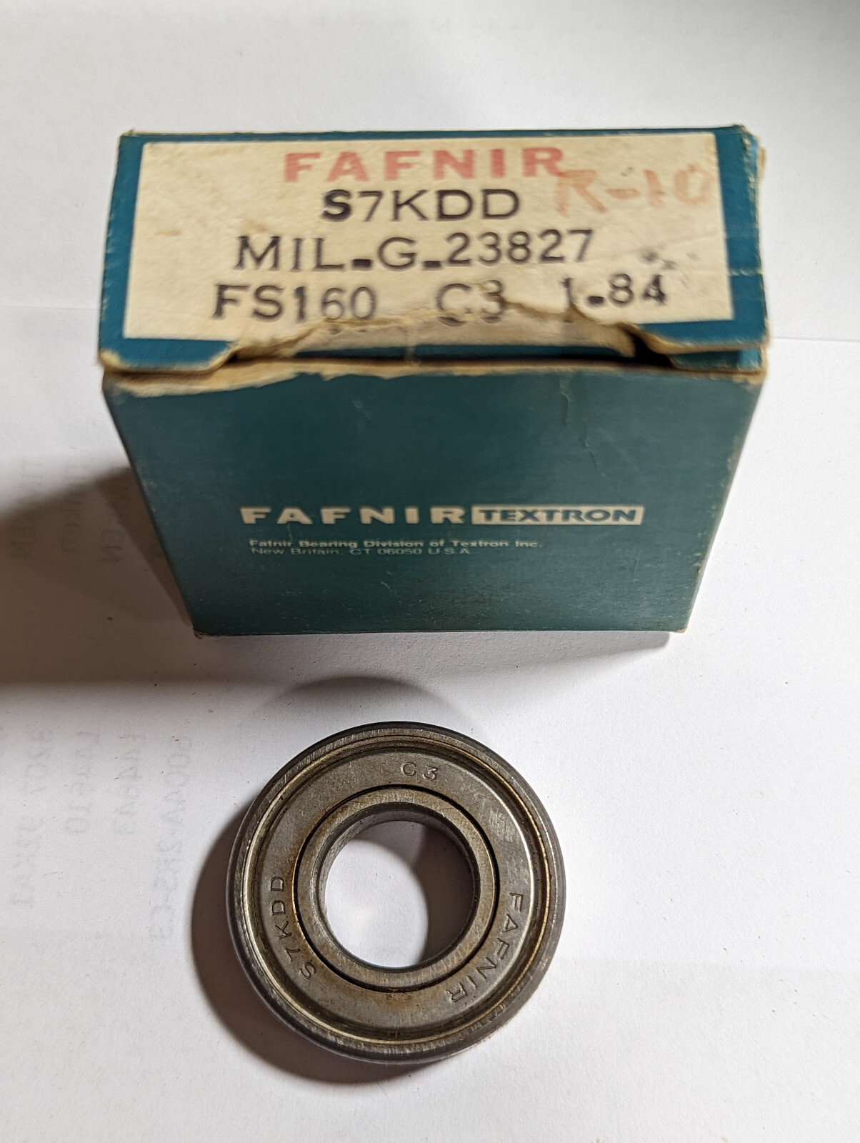 FAFNIR S7KDD Radial/Deep Groove Ball Bearing – Straight Bore, 0.6250 in ID, 1.37