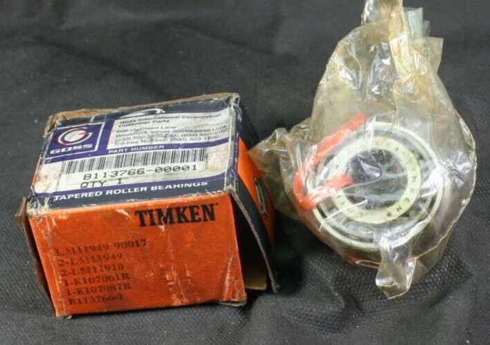 One Timken LM11949-90017 Back to Back Spacer Bearing Assembly 3/4″ ID USA NEW