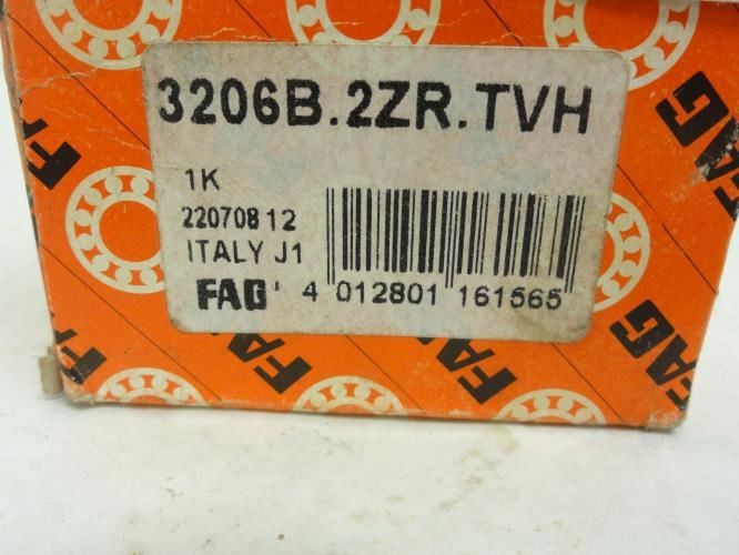 201159 New In Box; FAG 3206B.2ZR.TVH Angular Contact Bearingm 30mm ID x 62mm OD