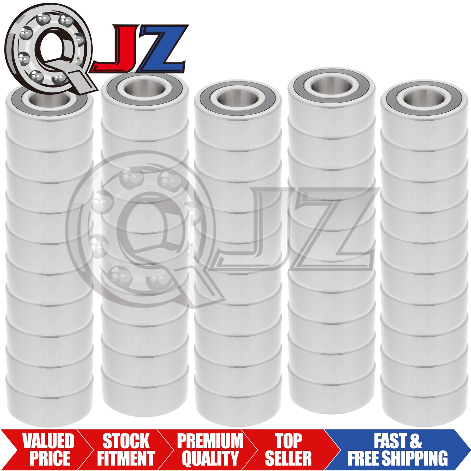 [Qty.50] New S6902-2RS Stainless Deep Groove Bearing [15mm ID x 28mm OD x 7mm W]