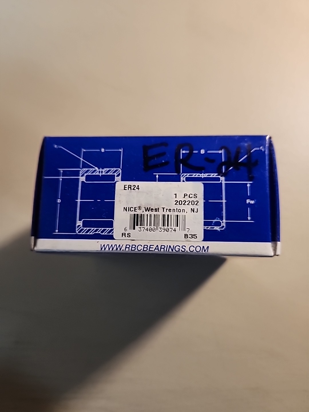 RBC NICE Ball Bearings ER24 Precision Deep Groove; ID 1.5in BLACK OXIDE FINISH