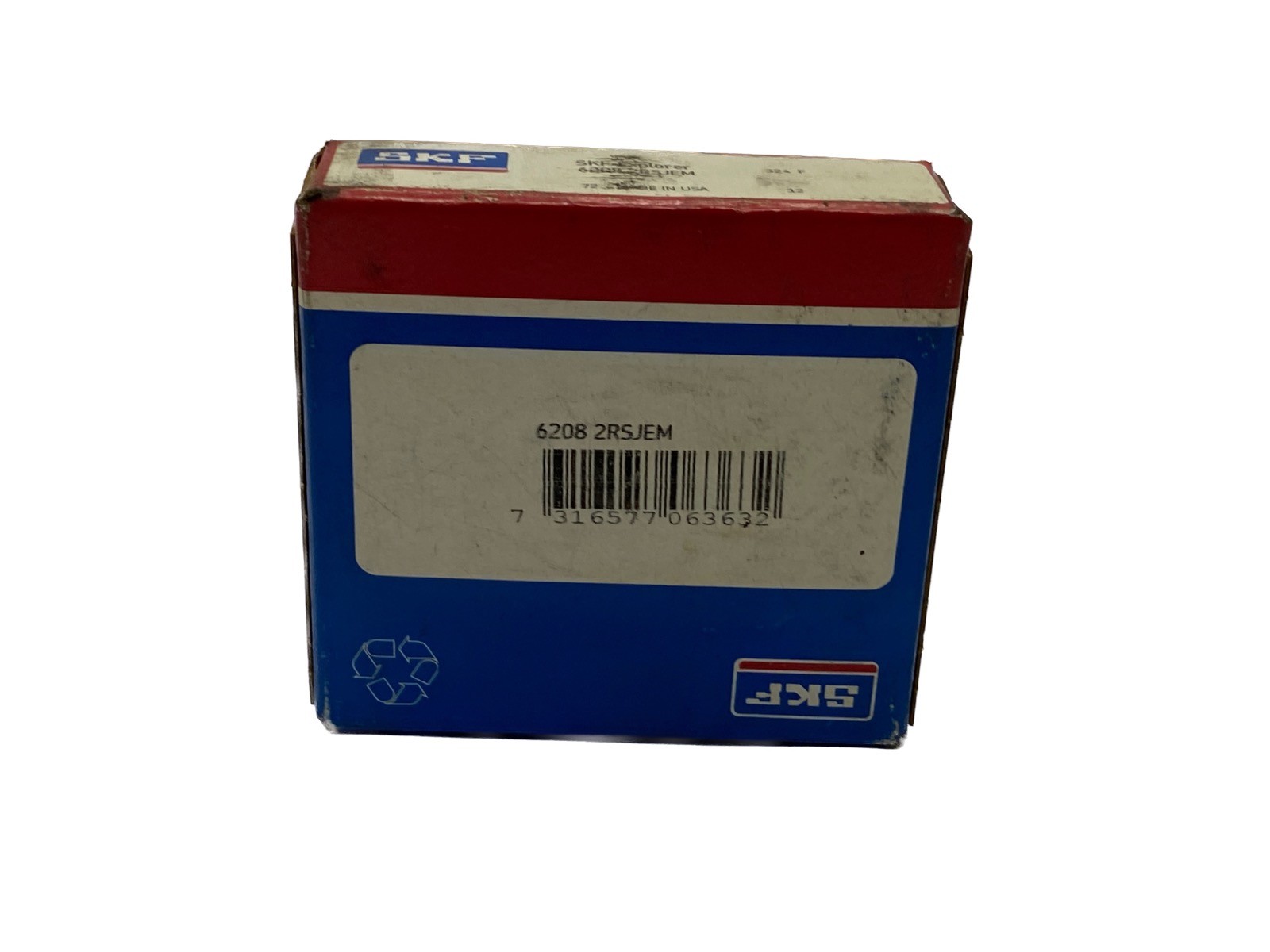 NIB SKF 40mm x 80mm x 18mm Double Sealed Deep Groove Ball Bearing 6208 2RSJEM