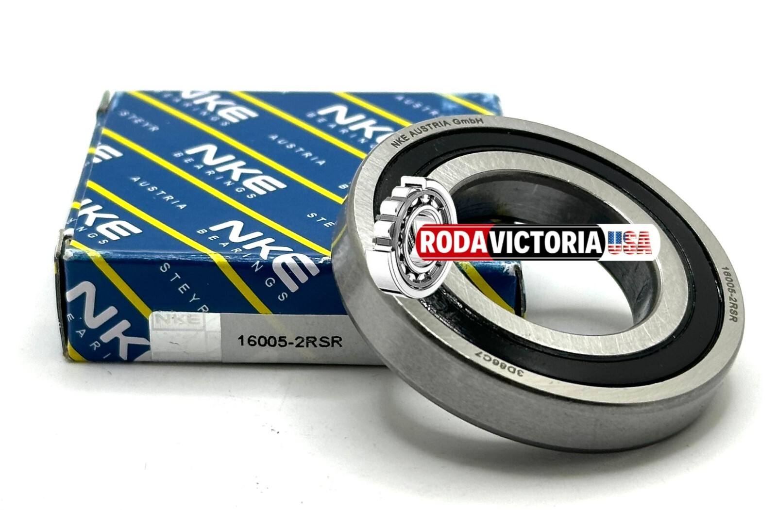 NKE 16005 2RS DEEP GROOVE BALL BEARING, RUBBER SEALED 25x47x8mm