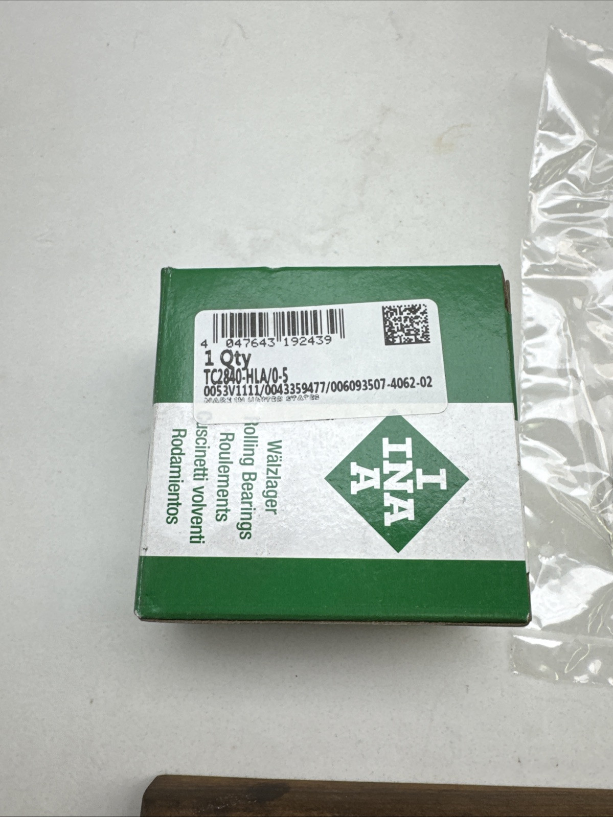 TC2840-HLA/0-5 INA/Schaeffler Technologies 44,45 x 63,5 x 1,984 mm NEEDLE ROLL.
