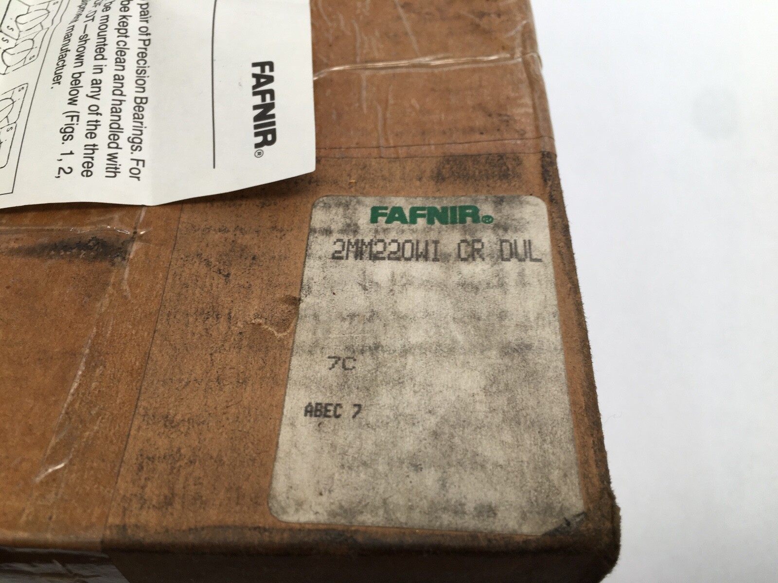 Fafnir 2MM220WI-DUL Bearing 100x180x34mm 7220-C 2MM-220-WI-CR-DUL ABEC7 2 Pcs