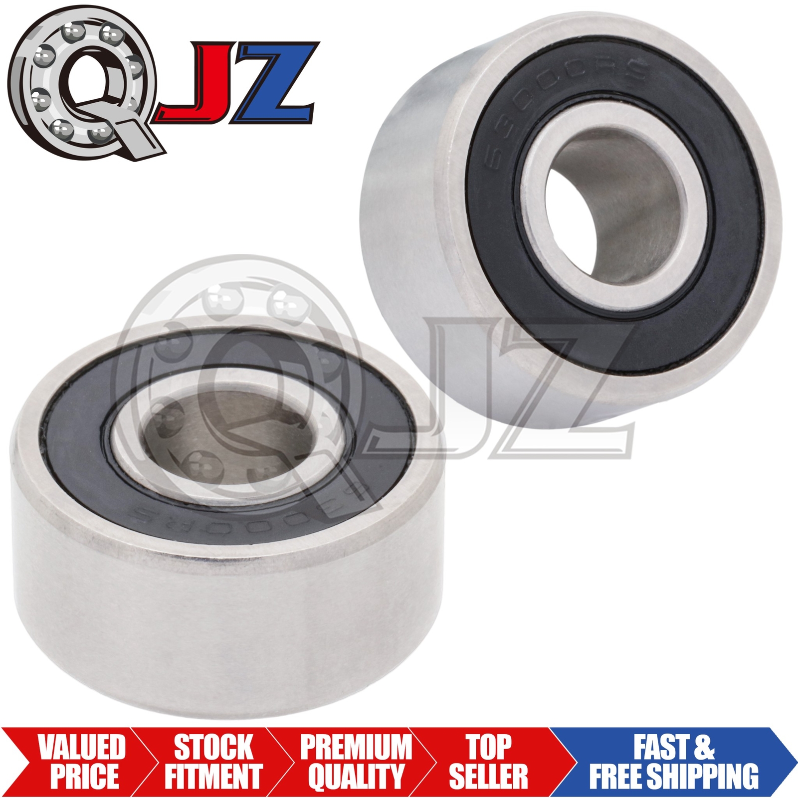 [2-Packs] New 63000-2RS Deep Groove Ball Bearing [10mm Bore x 26mm OD x 12mm W]