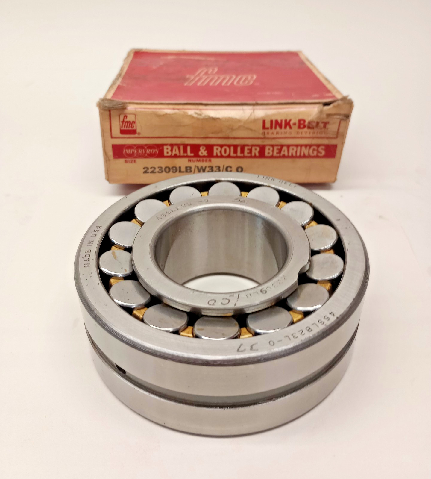 Link-Belt 22309LBW33C0 Spherical Bearing brass USA 45x100x36mm 22309LB-W33-C0