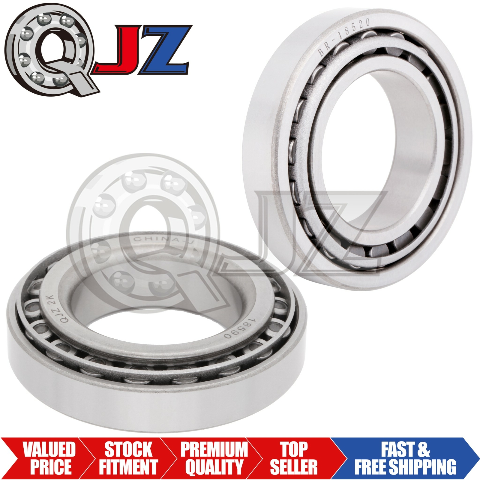 [2-Pack] 18590-18520 Tapered Roller Bearing 1-5/8″ x 2.875″ x 0.6875″ (IDxODxW)