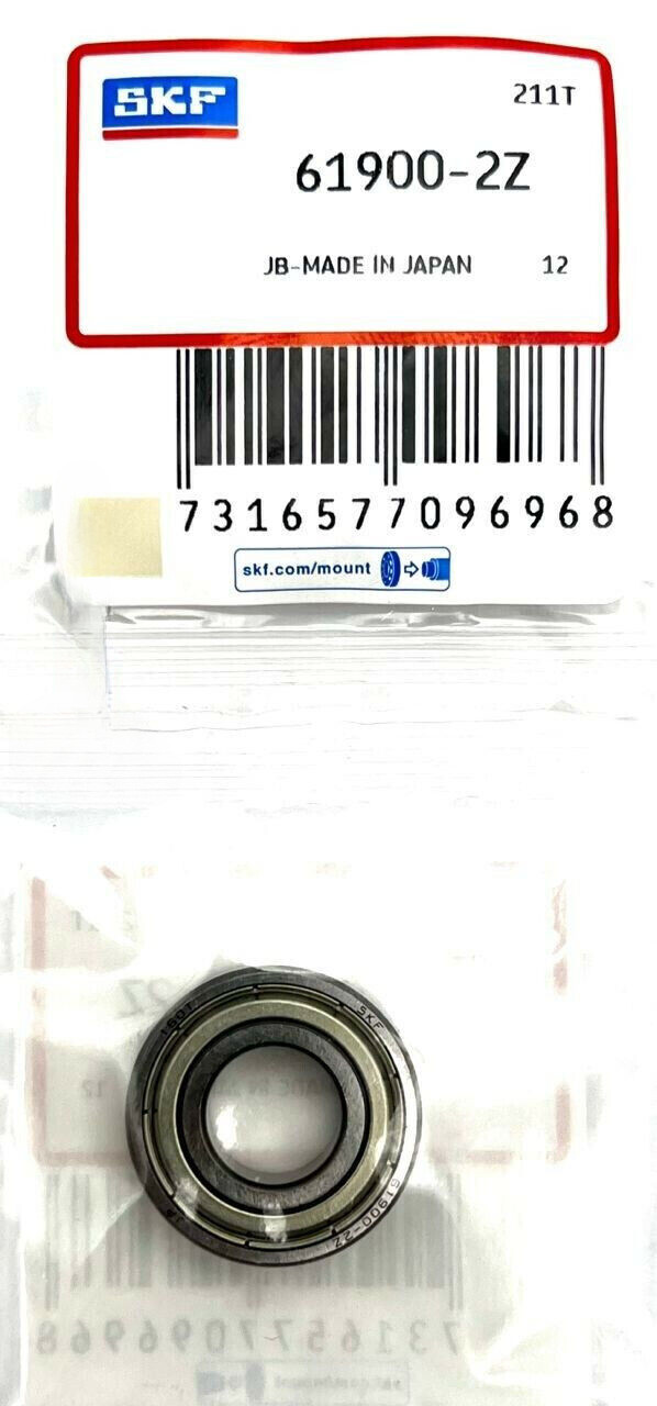 SKF 61900 ZZ DEEP GROOVE BALL BEARING, METAL SHIELDED 10x22x6mm 6900-ZZ NEW