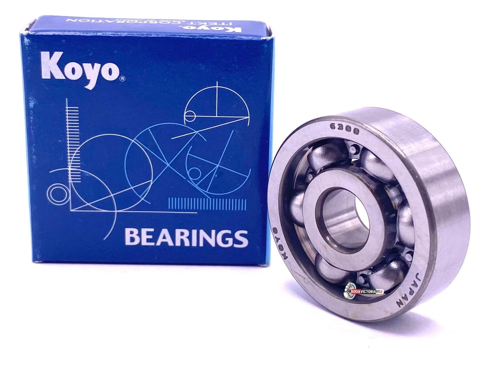 KOYO 6300 C4 Deep Groove Ball Bearing, Open Type, No Seals 10x35x11 mm