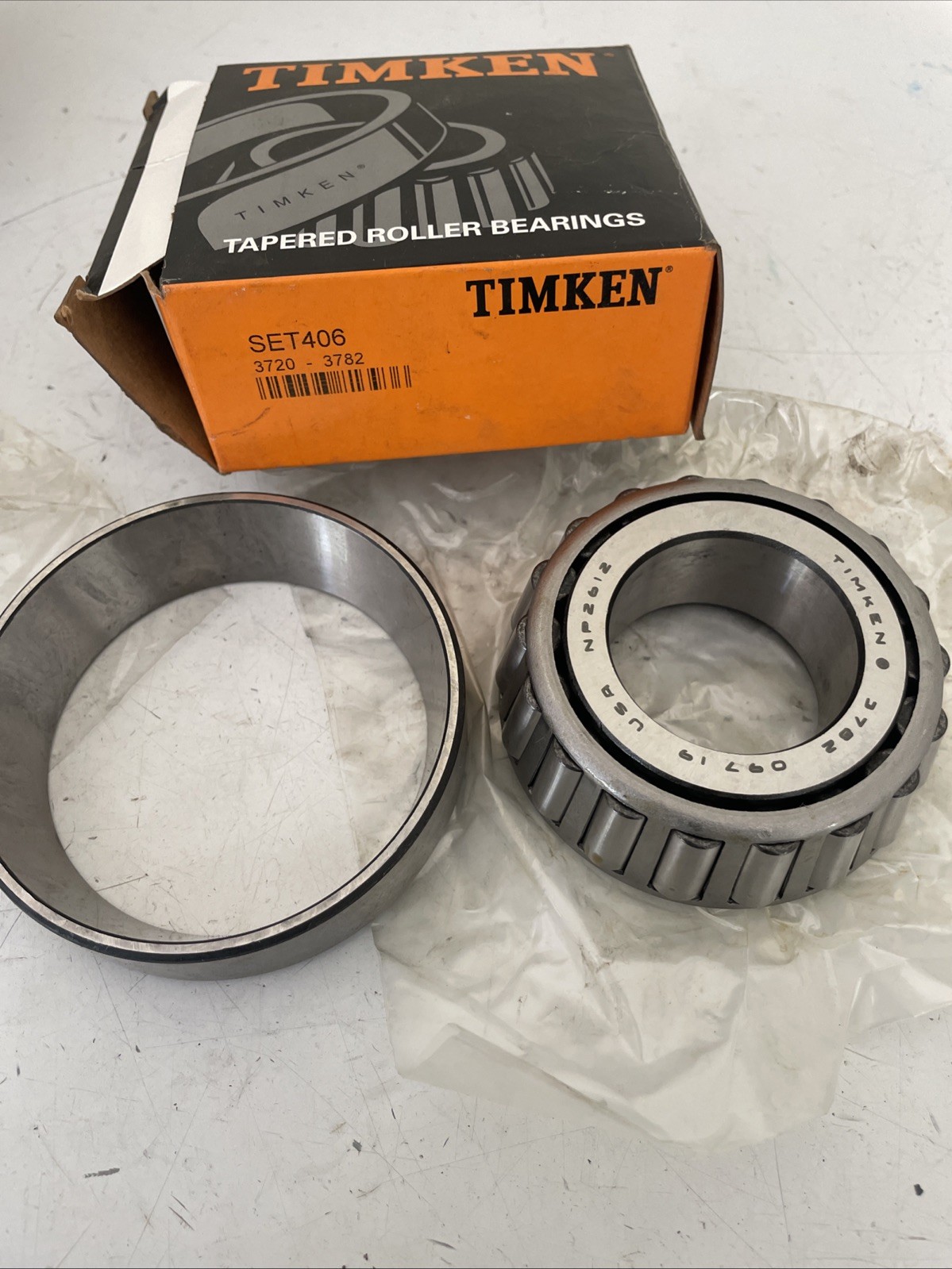 GENUINE TIMKEN SET406 (3782/3720) BEARING SET WITH RACE NEW