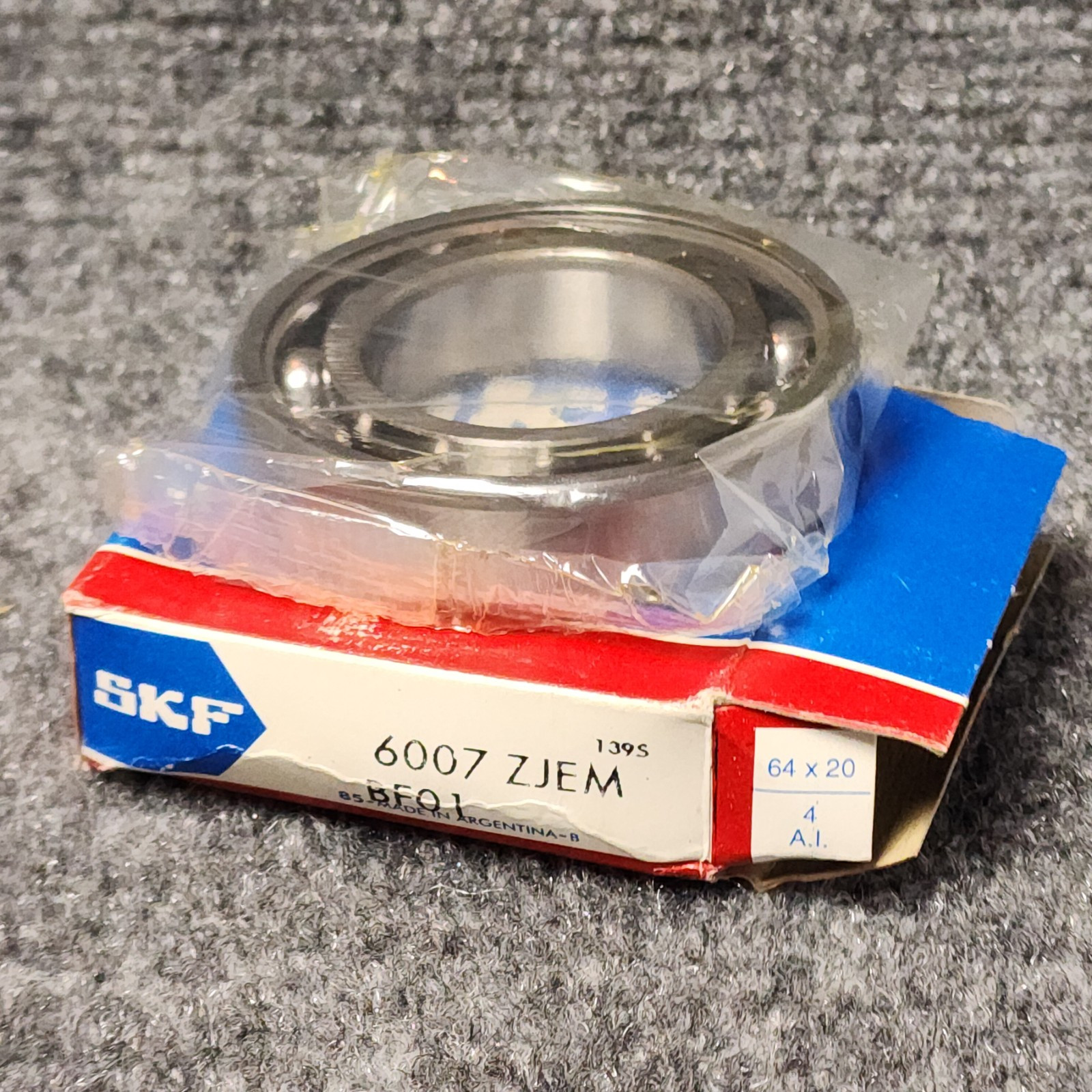 SKF 6007 ZJEM / 6007 ZC3 Radial/Deep Groove Ball Bearing 35x62x14mm