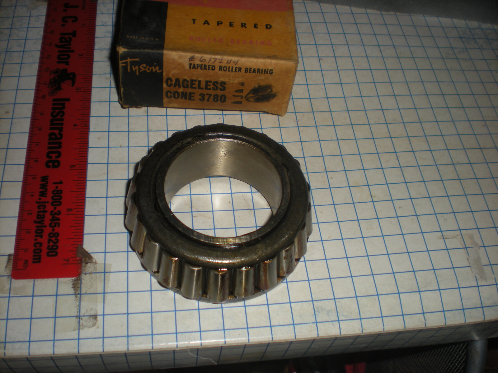NEW TYSON TAPERED ROLLER BEARING CONE 3780 (SAME AS TIMKEN) M2