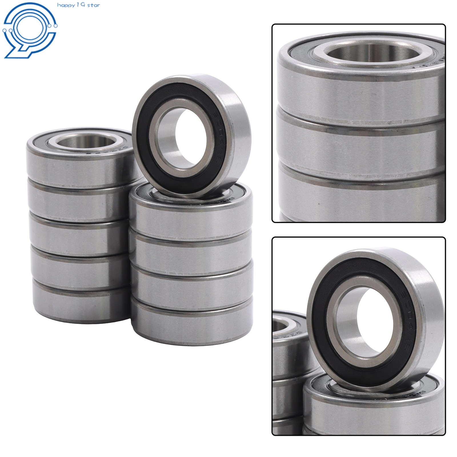 20x42x12mm Ball Bearing 6004 2RS C3 10 Pieces Premium Rubber Sealed Bearings